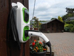 Photo of 7kW car charging unit - click for larger image. Opens in new tab